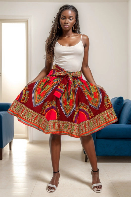 Ankara Skirt 100% Cotton Dashiki Print African Skirt