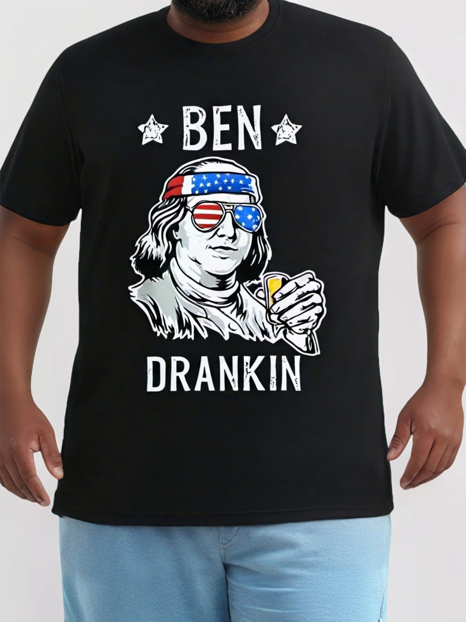 Ben Drankin, Casual Short Sleeved Round Neck T-shirts, Summer Outdoor Men's Clothing