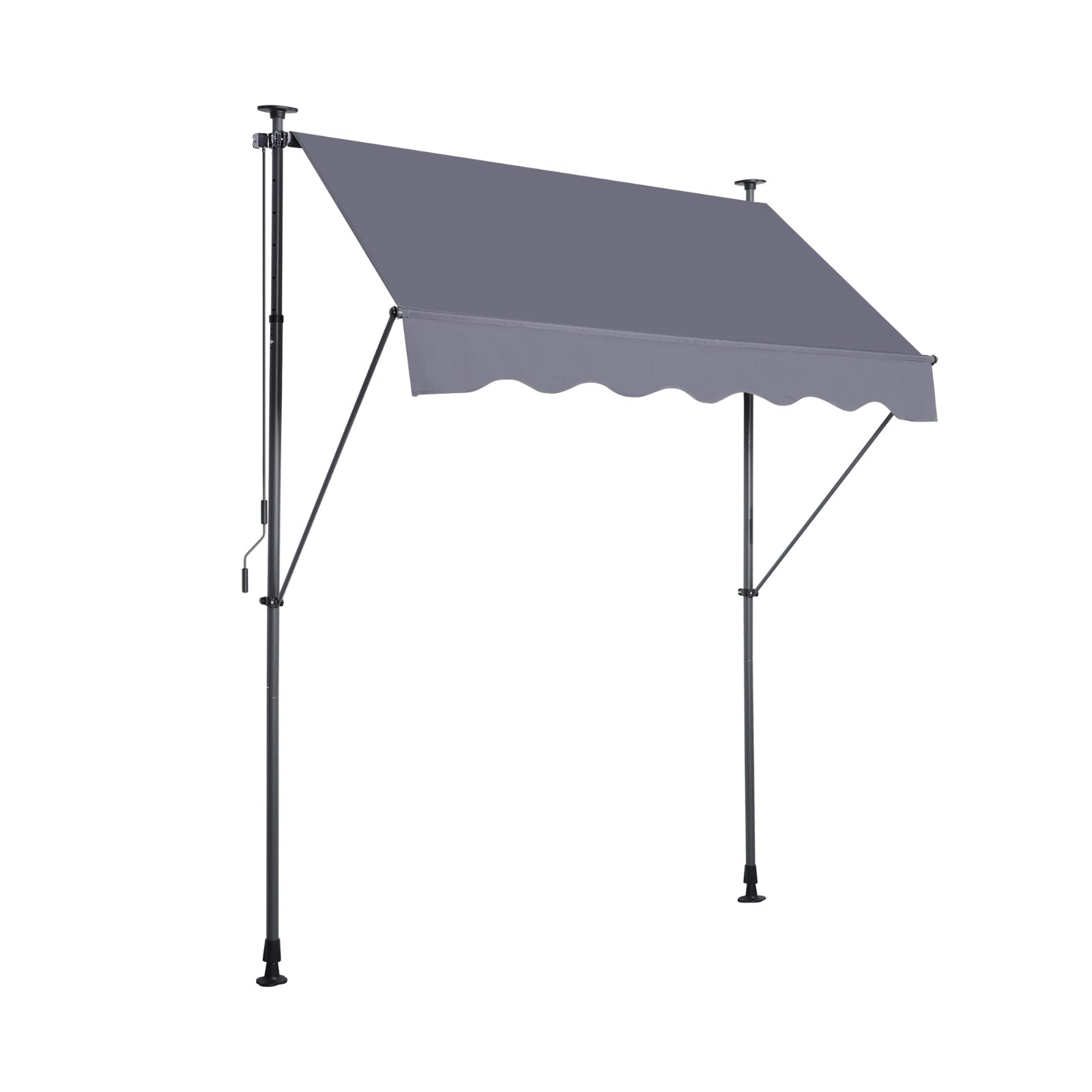 Manual Retractable Awning 78 NonScrew Outdoor Sun Shade Cover With UV Protection Polyester