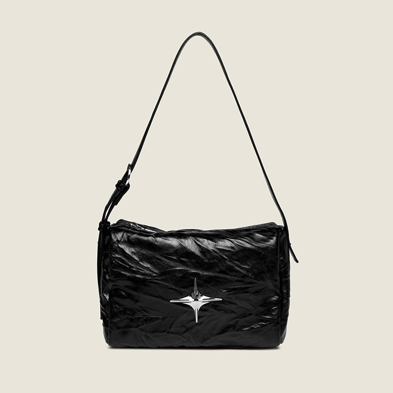 Boston Large Capacity Pillow Bag Pleated All-match Shoulder Bag