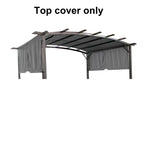 Universal Canopy Cover Replacement For 12x9 Ft Curved Outdoor Pergola Structure-Grey
