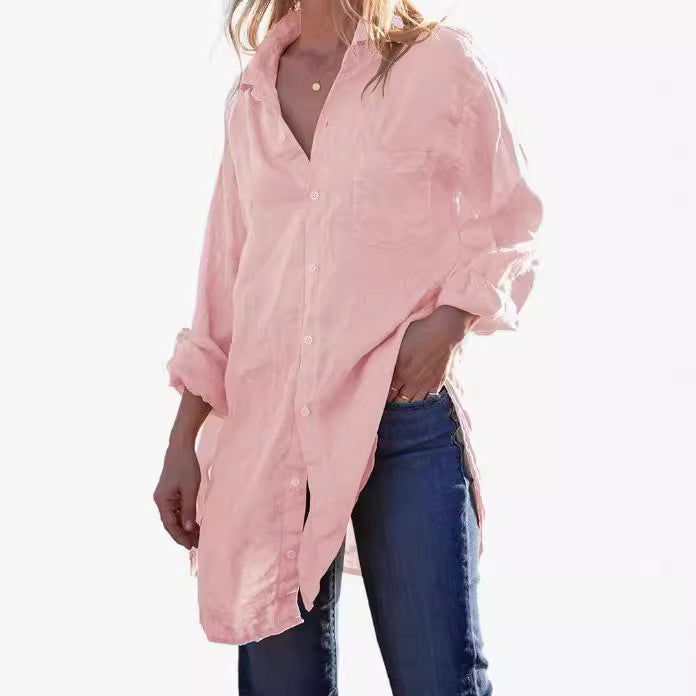Long Shirt Loose Beach Bikini Cover Up Women Casual Beachwear