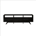 Modern Scandi 3-Door Low Profile TV Stand For TVs Up To 80 Inches Black