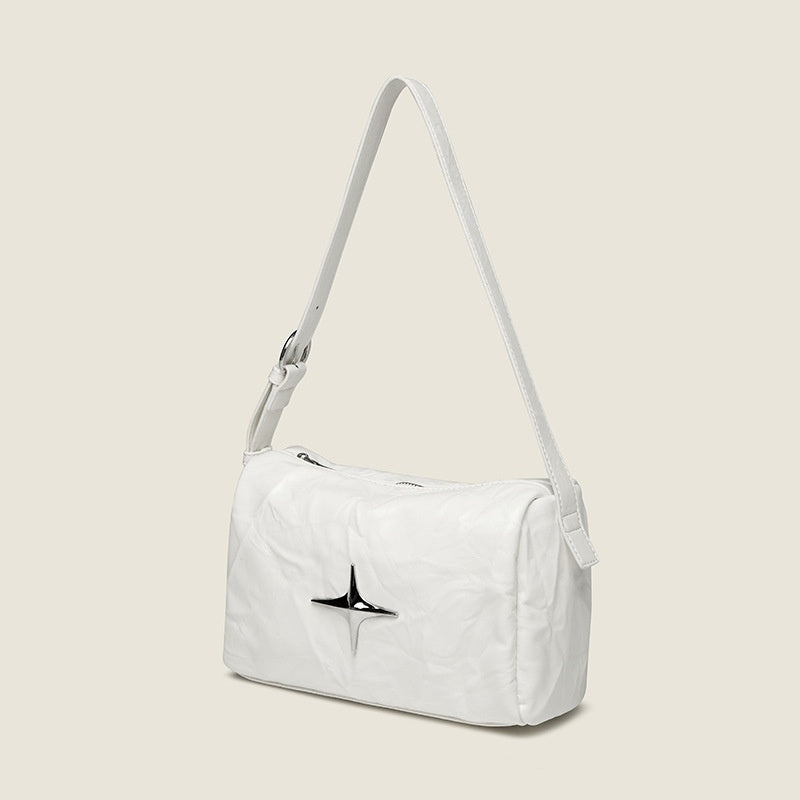 Boston Large Capacity Pillow Bag Pleated All-match Shoulder Bag