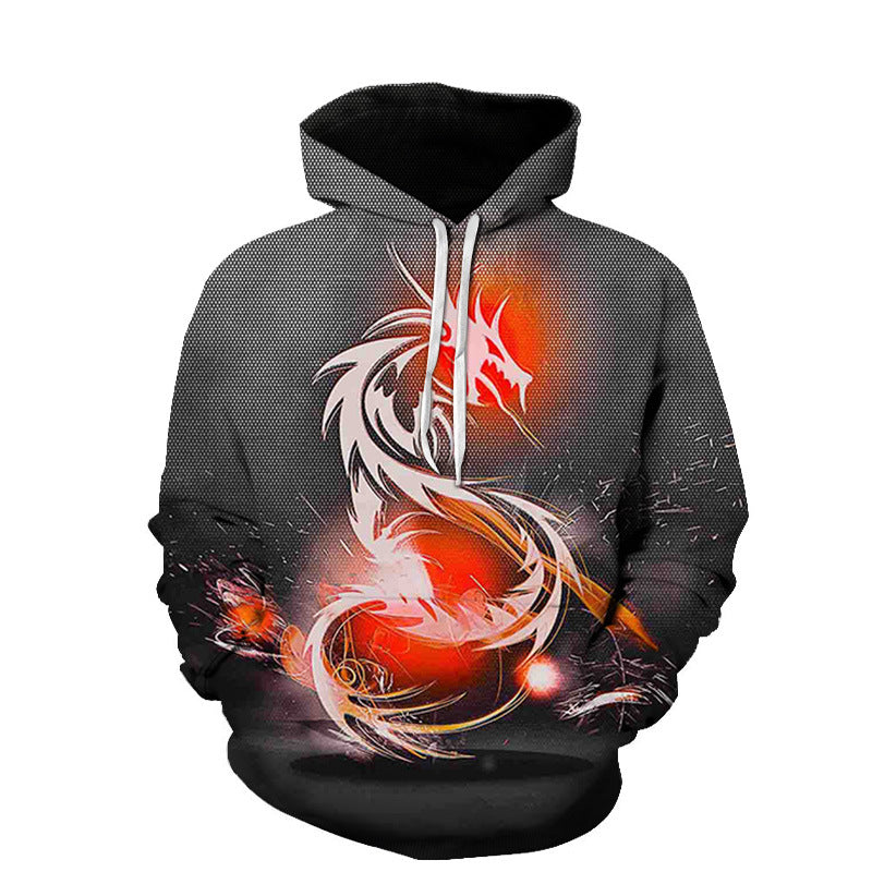 3D Digital Printing Series Hooded Sweater Couple Tops Pullover Baseball Uniform