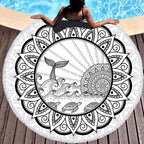 Tie-dye Colorful Digital Printing Microfiber Round Beach Towel