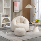 Bedding Bean Bag Sofa Chair High Pressure Foam Bean Bag Chair Material With Padded Foam Padding Compressed Bean Bag With Footrest
