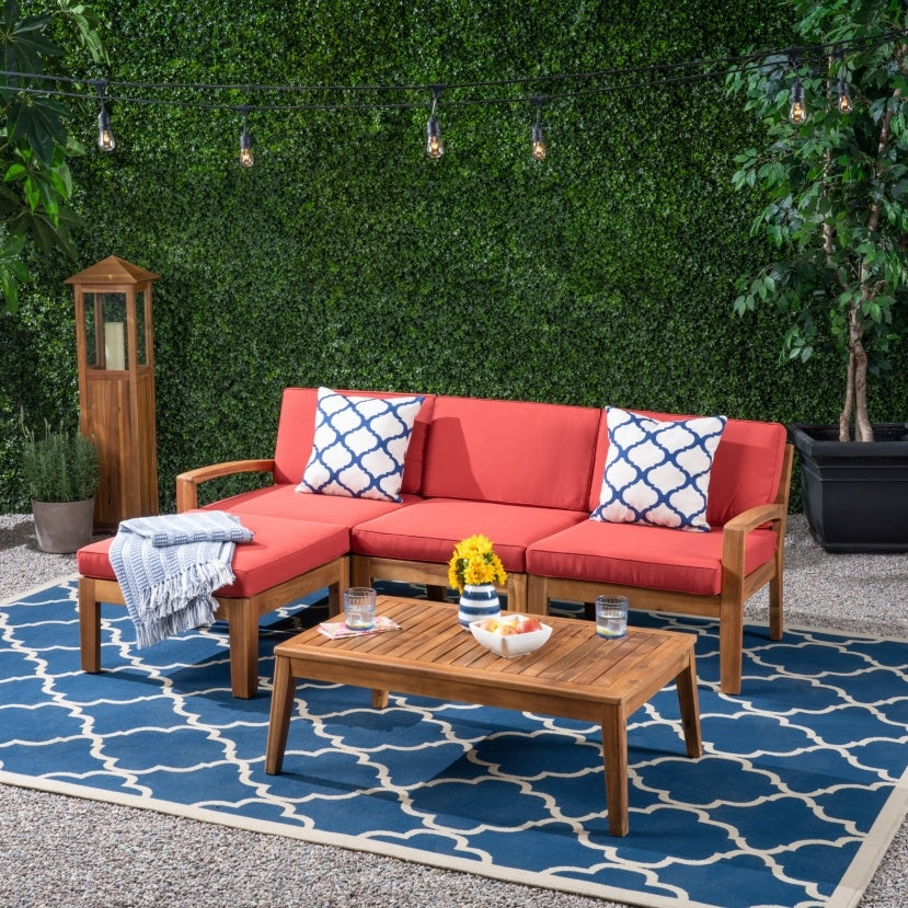 GRENADA L SHAPE 3-seater sectional sofa Set and table