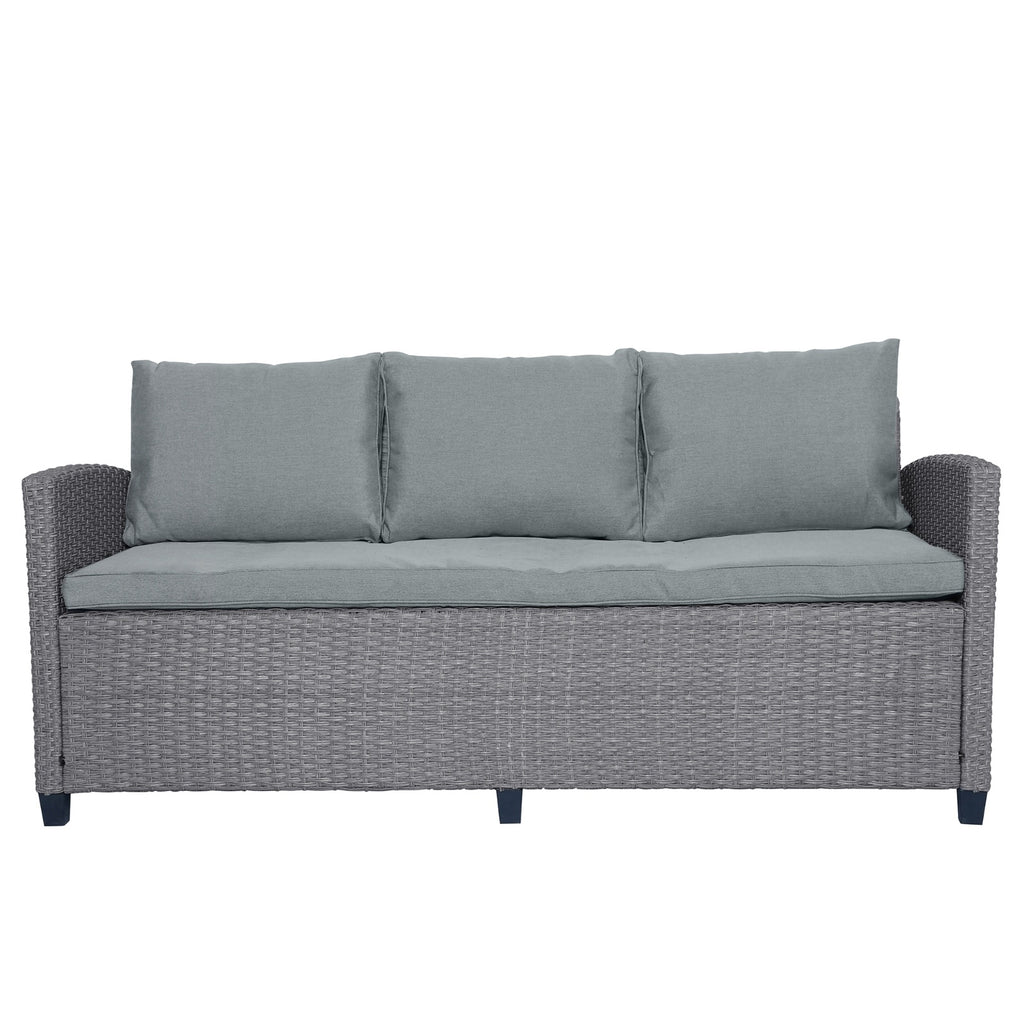 6-piece Outdoor Rattan Courtyard Set
