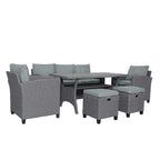 6-piece Outdoor Rattan Courtyard Set