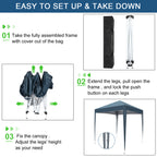 Blue Non Enclosed Folding Shed