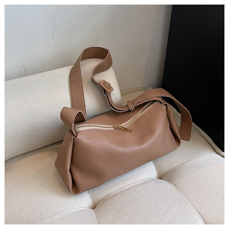 Autumn Shoulder Bag Retro Simple Soft Leather Cross Body