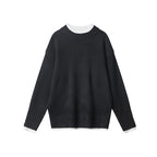 Fake Two Pieces Sweaters Autumn And Winter Trends Loose Round Neck