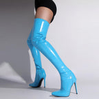 Tight Pointed-toe Side Zip Women's Plus Size Overknee Long Boot