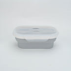 Portable foldable silicone lunch box