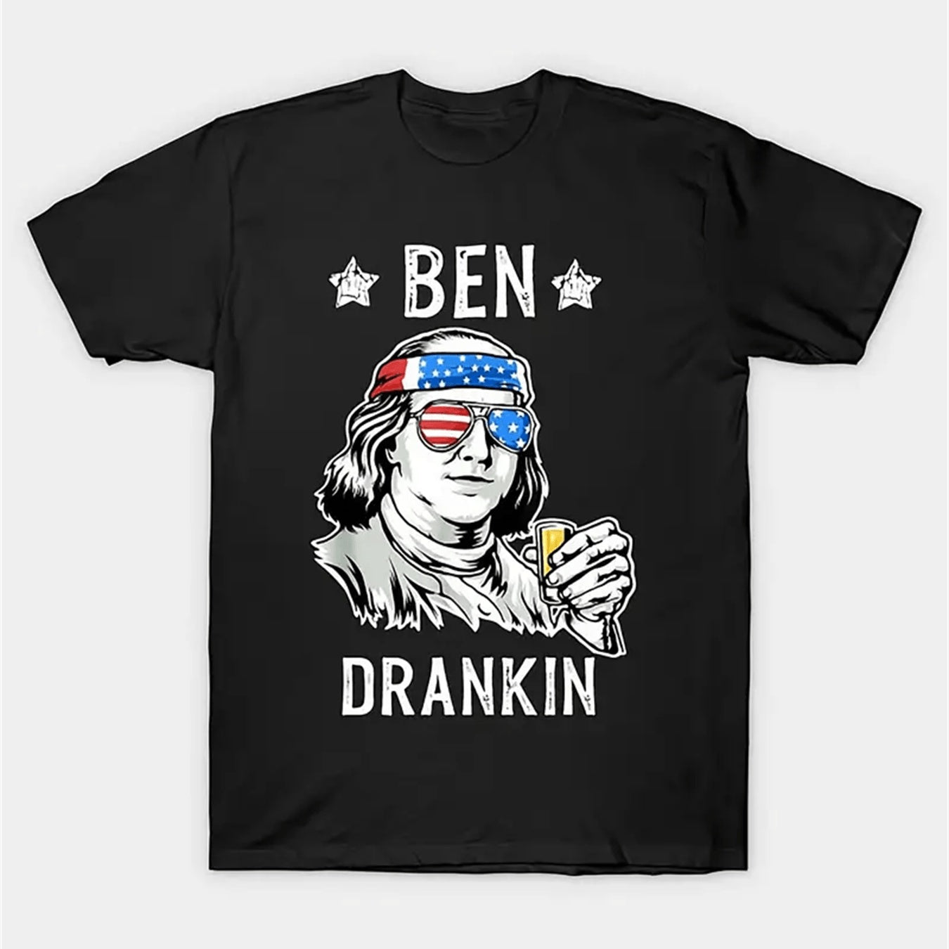 Ben Drankin, Casual Short Sleeved Round Neck T-shirts, Summer Outdoor Men's Clothing