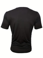 Cross Print Men's Casual Short Sleeved T-shirt Summer Round Neck Home Wear Pajamas Men's Top