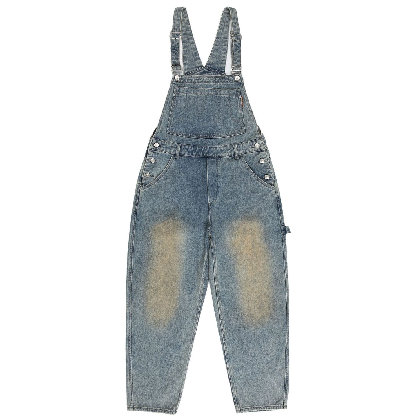 Retro Washed Vintage Washed Strap Cargo Jeans Men And Women