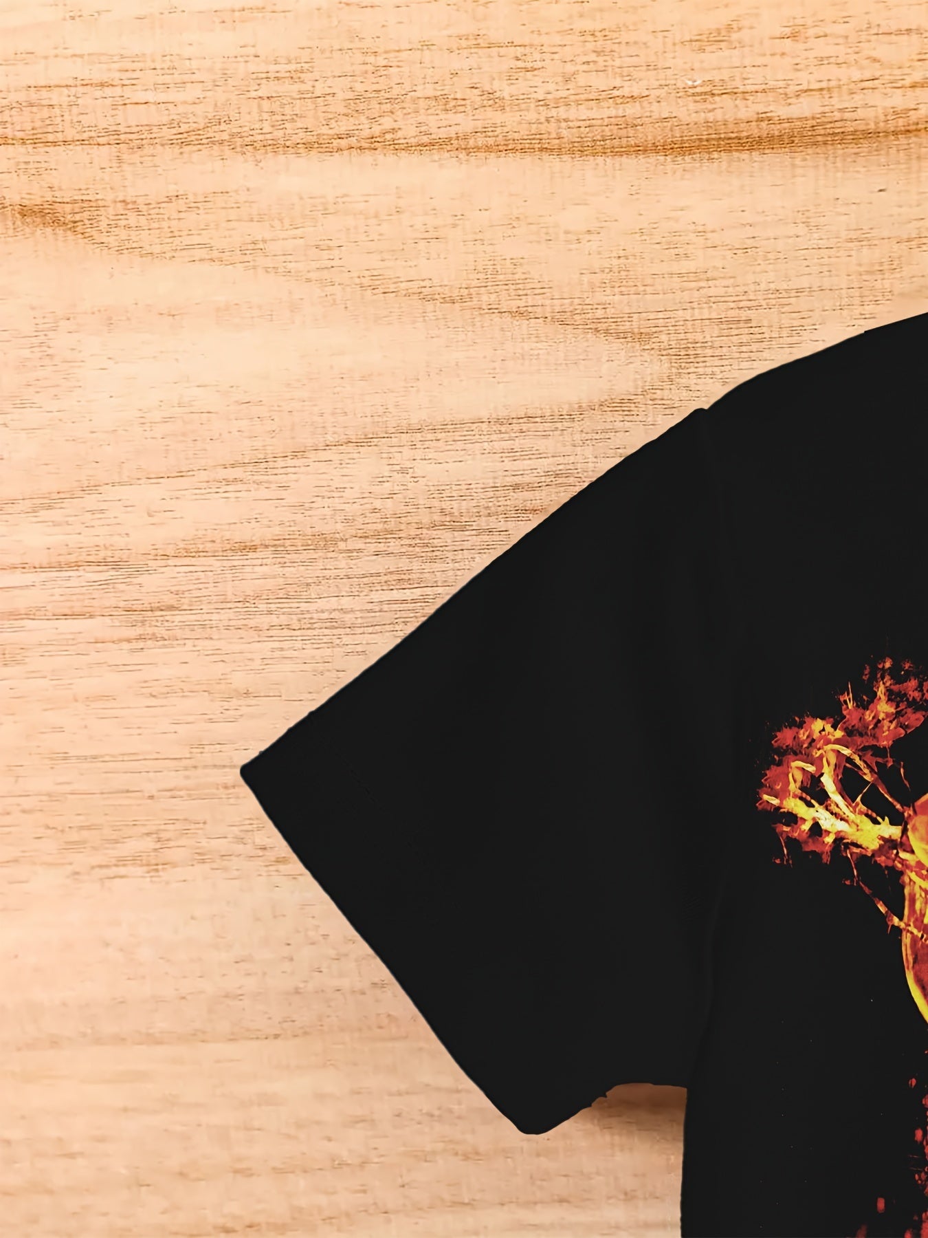 Men's Fist Print T-shirt, Casual Short Sleeved Round Neck T-shirt, Outdoor Men's Clothing