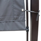 Universal Canopy Cover Replacement For 12x9 Ft Curved Outdoor Pergola Structure-Grey