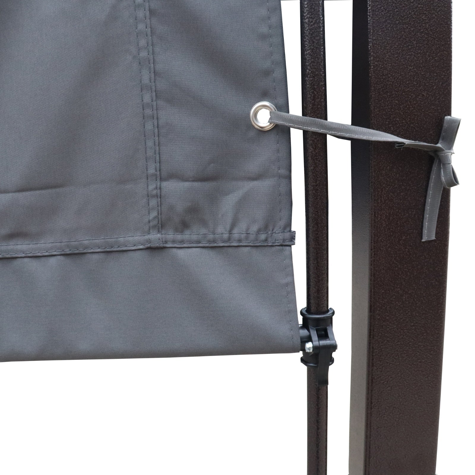 Universal Canopy Cover Replacement For 12x9 Ft Curved Outdoor Pergola Structure-Grey