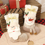 Nordic style white Christmas socks