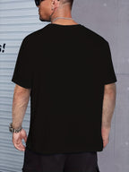 Men's Dog Print T-shirt, Casual Short Sleeved Round Neck T-shirt, Men's Outdoor T-shirt