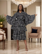 Authentic African Print 2pc Wrap Top & Skirt Set