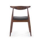 CHAIR  Set Of 2 Set of 2 Mid-Century Dining Chairs with Cushioned Seats, Upholstered in charcoal Fabric