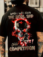 Men's Plus-size T-shirts "The devil said oh S!*T"