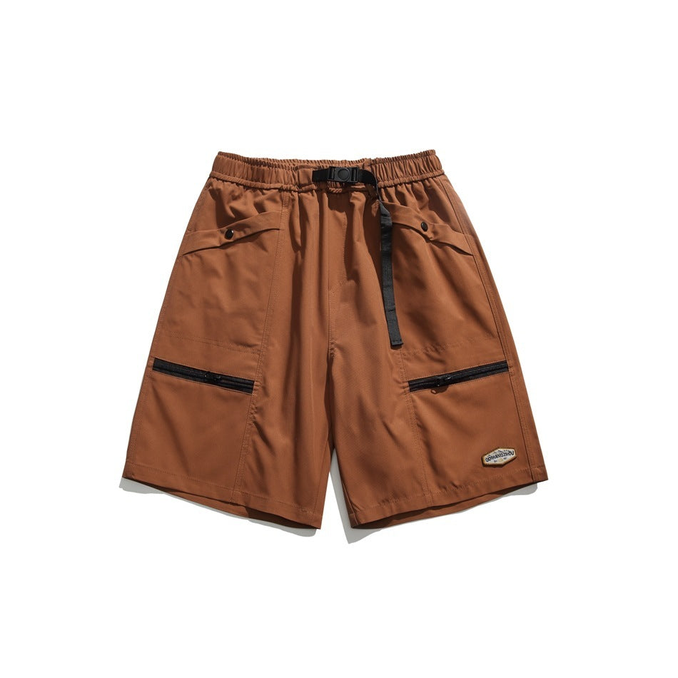Mountain Vintage Zipper Workwear With Pocket Shorts