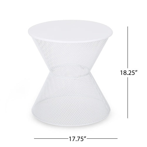 NEVADA SIDE WHITE IRON TABLE