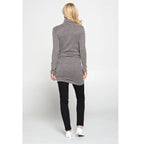 Side Ruched Breastfeeding Turtleneck Top