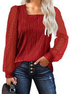 Water Ripple Women's Fashion Casual Long Sleeve Top