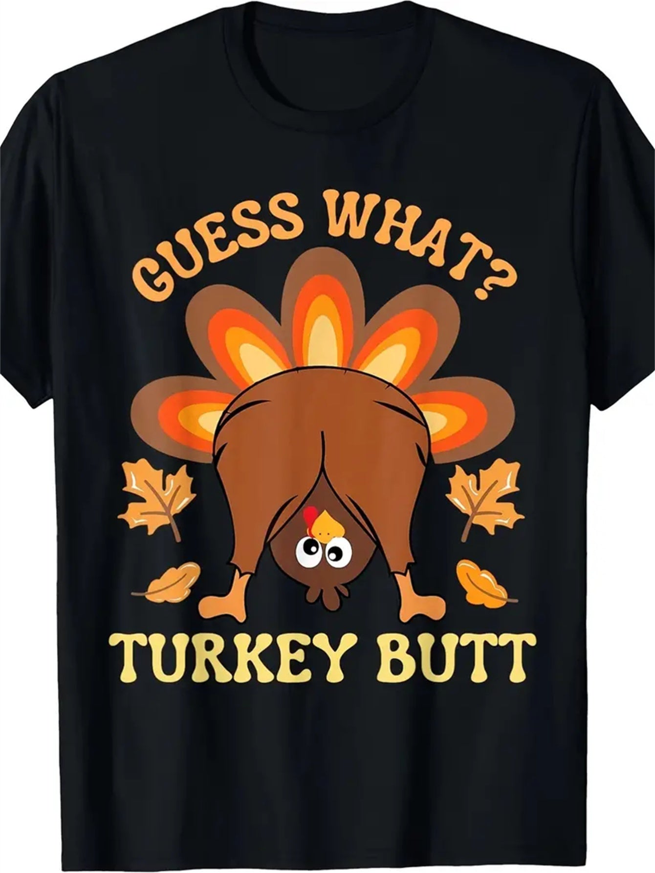 Turkey Butt, Casual Short Sleeved Round Neck T-shirts, Summer Outdoor Men's Clothing