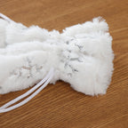 Plush Snowflake Sequins Christmas Bottle Cover