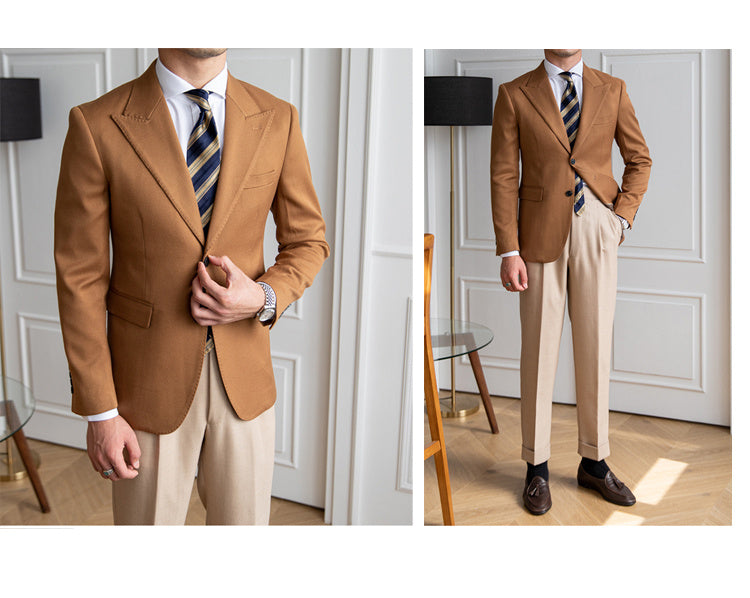 Business Slim-fitting Suit Men's British Jacket