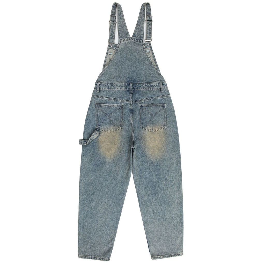 Retro Washed Vintage Washed Strap Cargo Jeans Men And Women