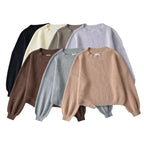 Women's American-style Temperament Leisure Slant-shoulder Loose Sweater