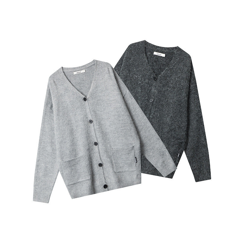 European American Style Fashion Lazy V-neck Couple Cardigan