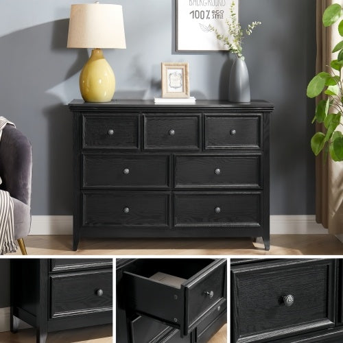 Fiberboard TV stand / dresser 7-drawer Vanity