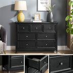 Fiberboard TV stand / dresser 7-drawer Vanity
