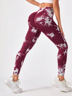 Tie Dye Workout Seamless Leggings For Women High Waist Gym Leggings Yoga Pants, Seamless Leggings For Women High Waist Yoga Pants, Scrunch Butt Lifting Elastic Tights