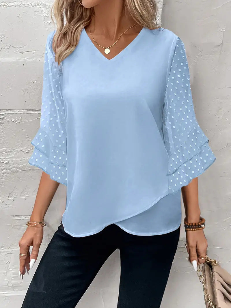 Graceful And Fashionable Chiffon Thin Shawl Sleeve Long Sleeve