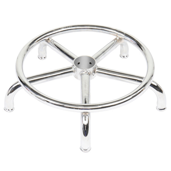 White Technician Bench With Circular Patterned Cushion