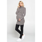 Side Ruched Breastfeeding Turtleneck Top
