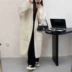 Plus Size Idle Style Long Knitted Cardigan Women's Autumn And Winter New