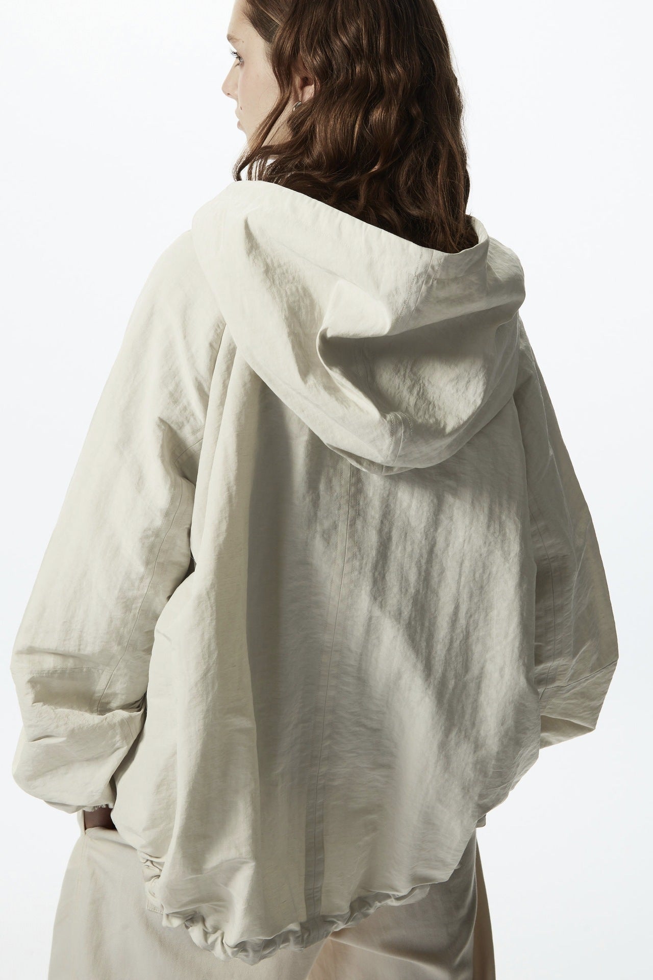 Fashion Linen Blended Zipper Coat
