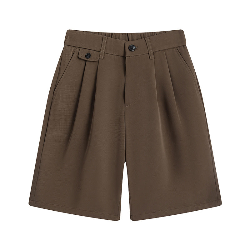 Shorts Men's Comfortable Soft Solid Color Small Suit Pants