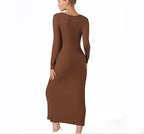 Women's Fashion Simple Solid Color Dress